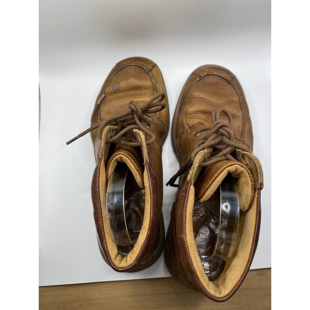 J.M. Weston Leather Ankle Boots Lace Up Casual Brown Size 11N - Picture 4 of 8